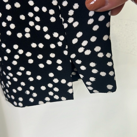 L.K. BENNETT WOMEN’S YOLANDA PRINT MONOCHROME TAILORED DRESS BLACK WHITE SZ 4 - Picture 4 of 9